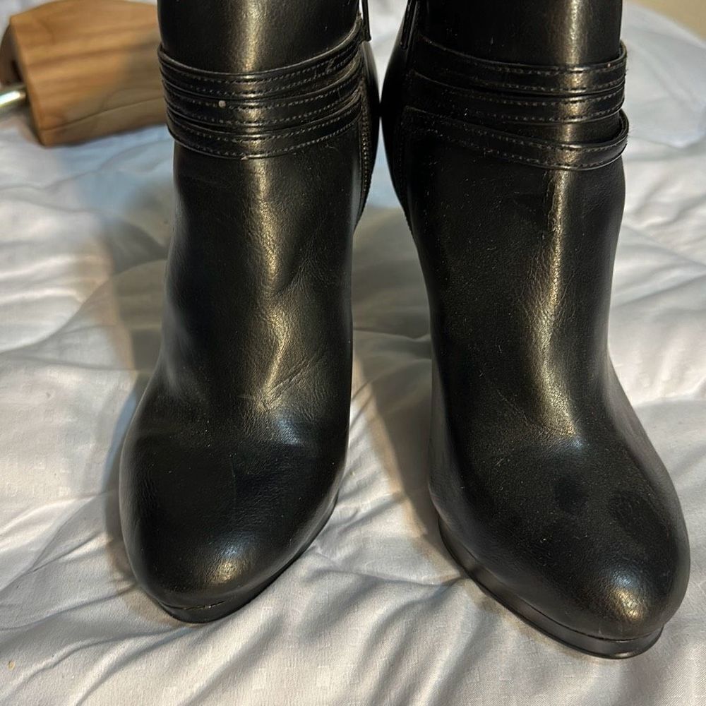 ANA Black Booties Size 6
